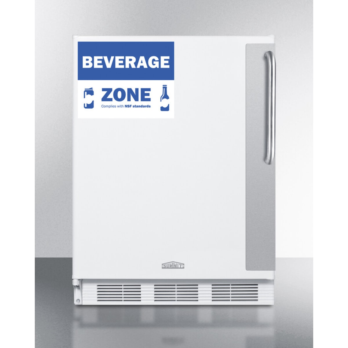 Summit - Commercial 5.5 cu.ft. beverage zone all-refrigerator with stainless steel handle - FF6W7BZADA Summit - Commercial 5.5 cu.ft. beverage zone all-refrigerator with stainless steel handle - FF6W7BZADA