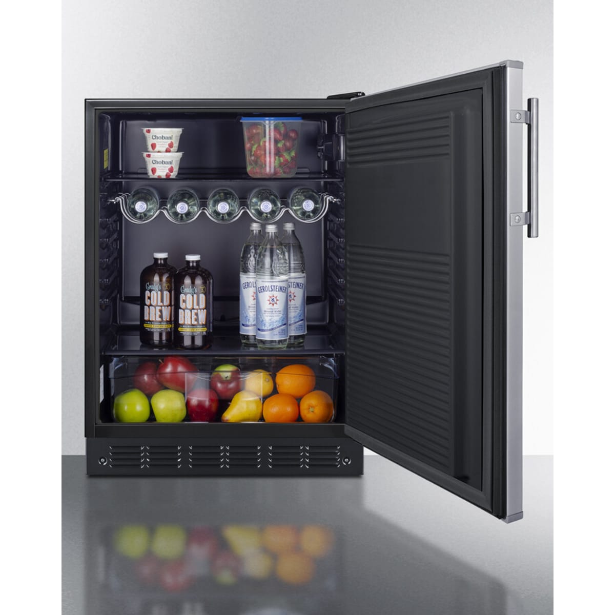 Summit - 24" wide ADA height European all-refrigerator, commercially approved - FF708BL7SSADA Summit - 24" wide ADA height European all-refrigerator, commercially approved - FF708BL7SSADA