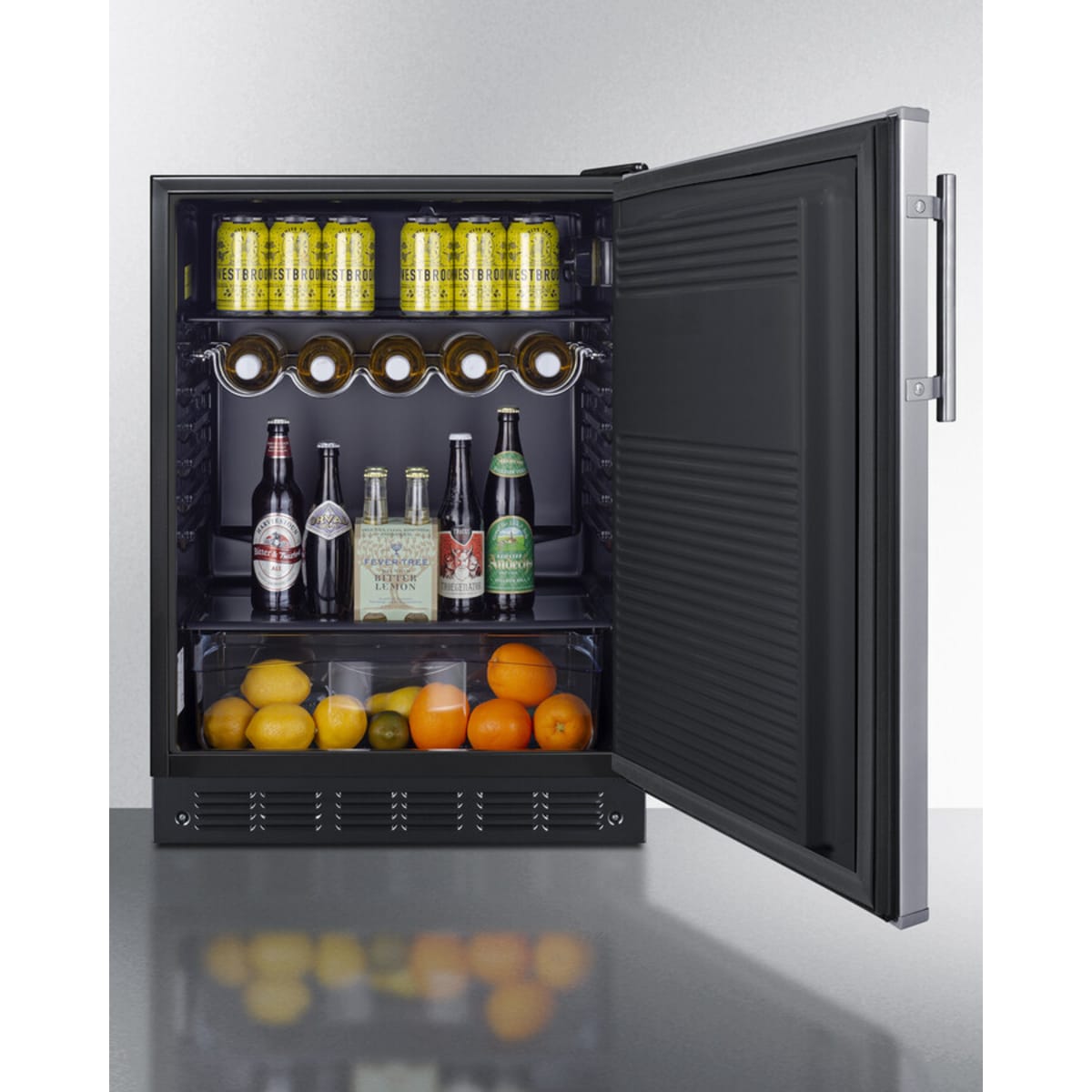 Summit - 24" wide ADA height European all-refrigerator - FF708BLSSADA Summit - 24" wide ADA height European all-refrigerator - FF708BLSSADA