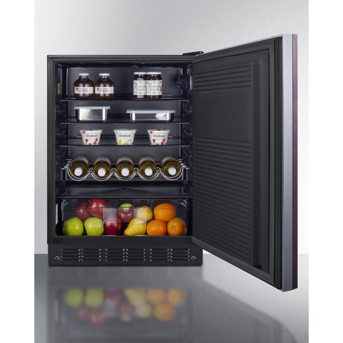 Summit - 24" wide ADA height European all-refrigerator - FF708BLSSIFADA Summit - 24" wide ADA height European all-refrigerator - FF708BLSSIFADA