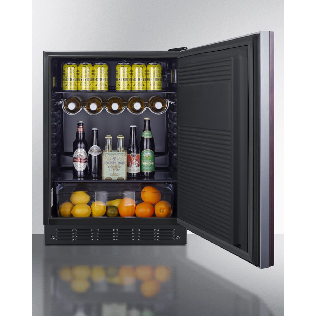 Summit - 24" wide ADA height European all-refrigerator - FF708BLSSIFADA Summit - 24" wide ADA height European all-refrigerator - FF708BLSSIFADA