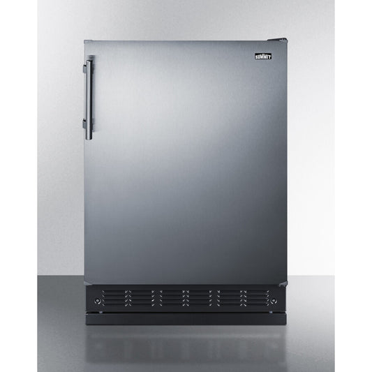 Summit - 24" wide undercounter European all-refrigerator - FF708BLSSRS