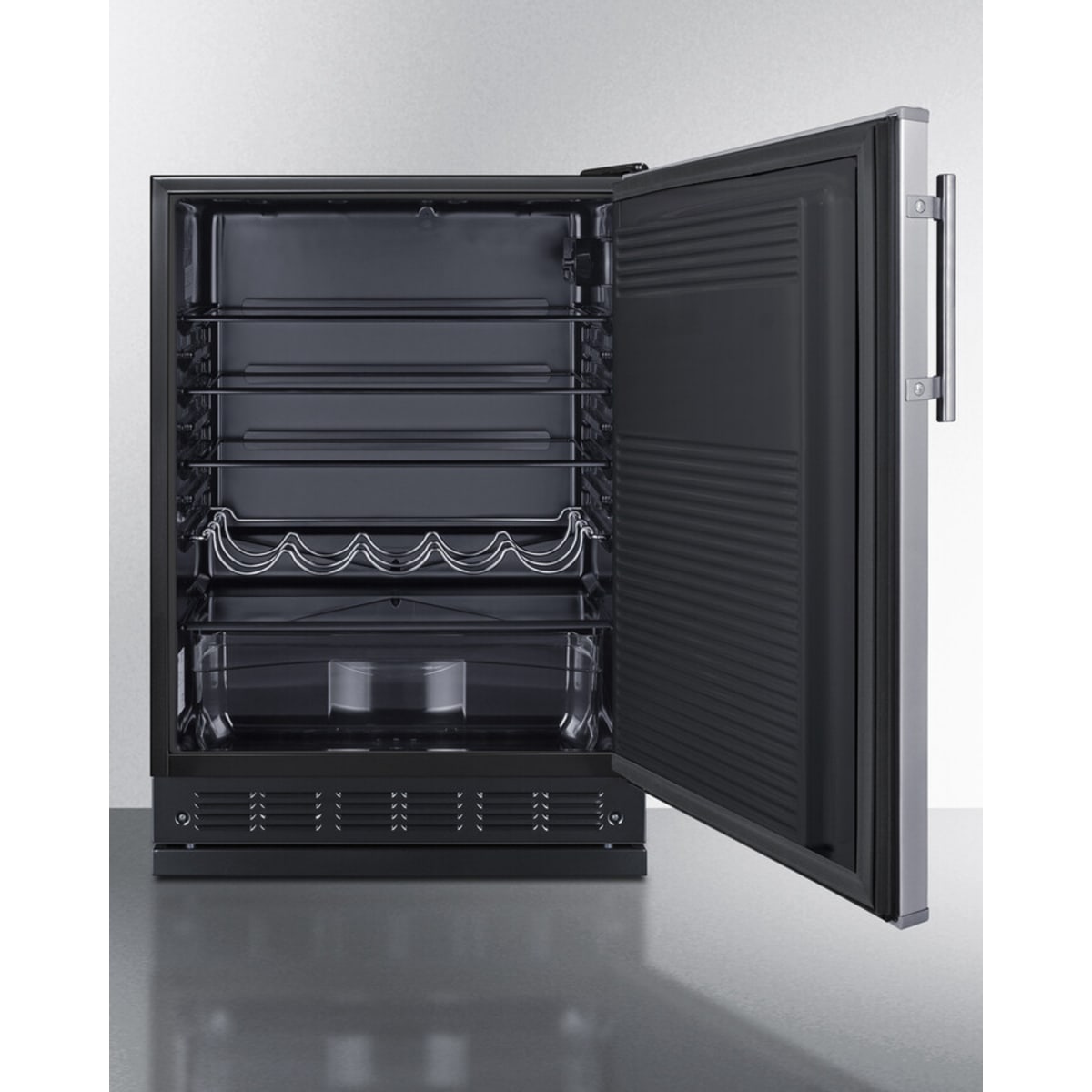 Summit - 24" wide undercounter European all-refrigerator - FF708BLSSRS Summit - 24" wide undercounter European all-refrigerator - FF708BLSSRS