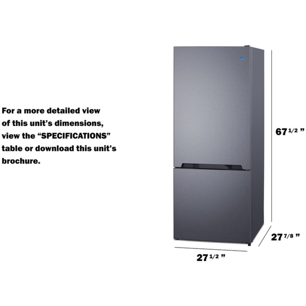 Summit - Bottom mount refrigerator-freezer - FFBF154SS Summit - Bottom mount refrigerator-freezer - FFBF154SS
