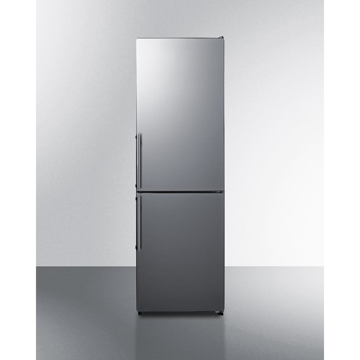 Summit - ENERGY STAR certified 24" x 24" bottom mount refrigerator with a stainless steel look - FFBF235PL Summit - ENERGY STAR certified 24" x 24" bottom mount refrigerator with a stainless steel look - FFBF235PL