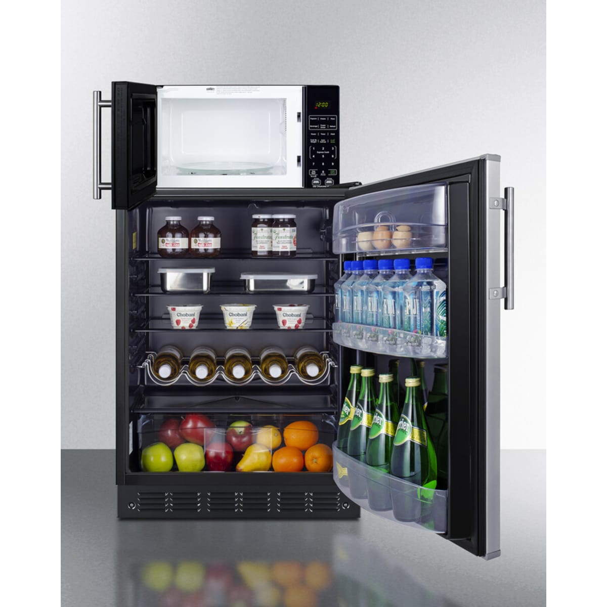 Summit - Combination all-refrigerator and microwave - MRF6BK2SSA Summit - Combination all-refrigerator and microwave - MRF6BK2SSA