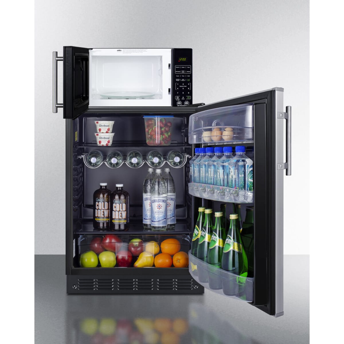 Summit - Combination all-refrigerator and microwave - MRF6BK2SSA Summit - Combination all-refrigerator and microwave - MRF6BK2SSA