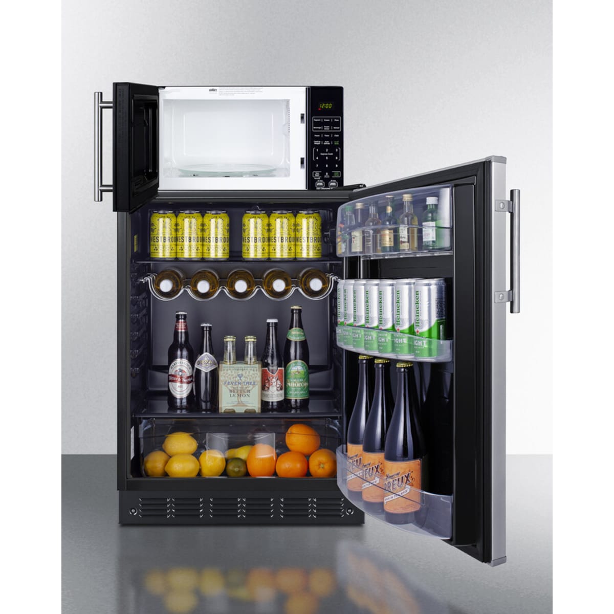Summit - Combination all-refrigerator and microwave - MRF6BK2SSA Summit - Combination all-refrigerator and microwave - MRF6BK2SSA