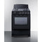 Summit - 24" wide electric coil top range in black - RE2413B