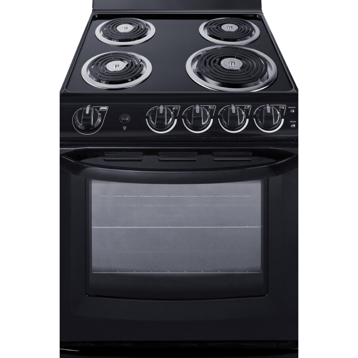 Summit - 24" wide electric coil top range in black - RE2413B Summit - 24" wide electric coil top range in black - RE2413B
