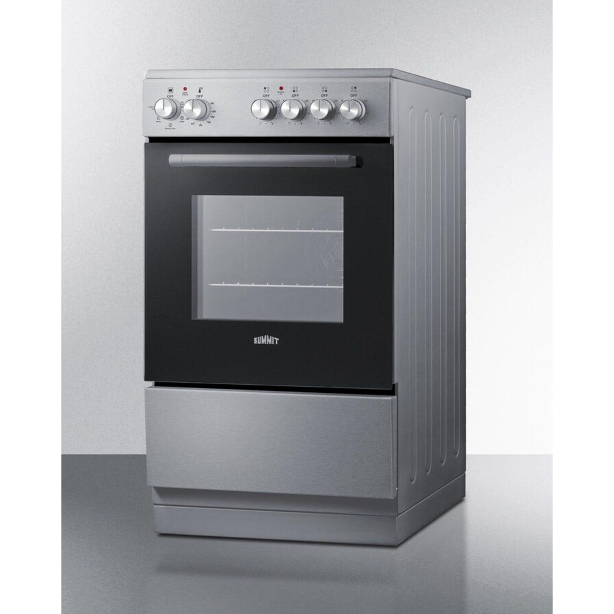 Summit - 20" wide smooth-top electric range in stainless steel - REXT20SS Summit - 20" wide smooth-top electric range in stainless steel - REXT20SS