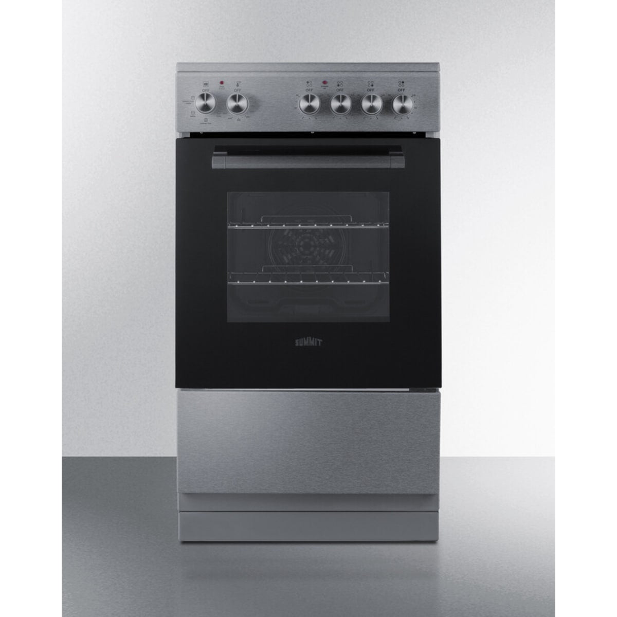 Summit - 20" wide smooth-top electric range in stainless steel - REXT20SS Summit - 20" wide smooth-top electric range in stainless steel - REXT20SS