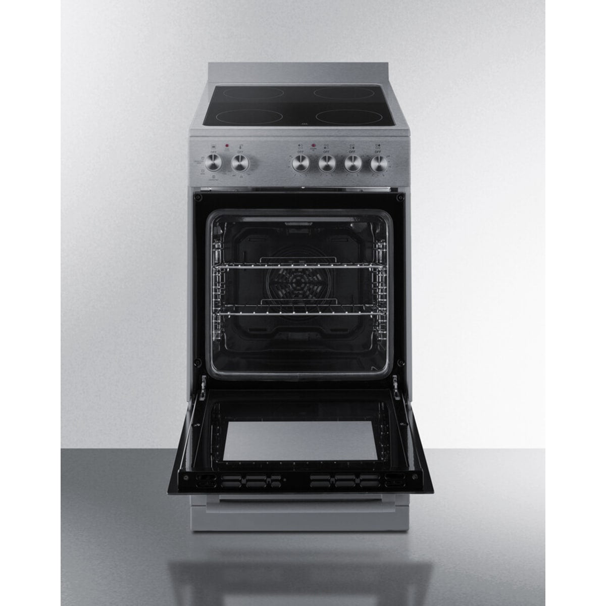 Summit - 20" wide smooth-top electric range in stainless steel - REXT20SS Summit - 20" wide smooth-top electric range in stainless steel - REXT20SS
