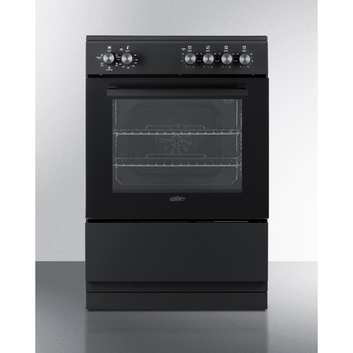 Summit - 24" wide smooth-top electric range in black - REXT24BL Summit - 24" wide smooth-top electric range in black - REXT24BL