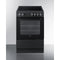 Summit - 24" wide smooth-top electric range in black - REXT24BL