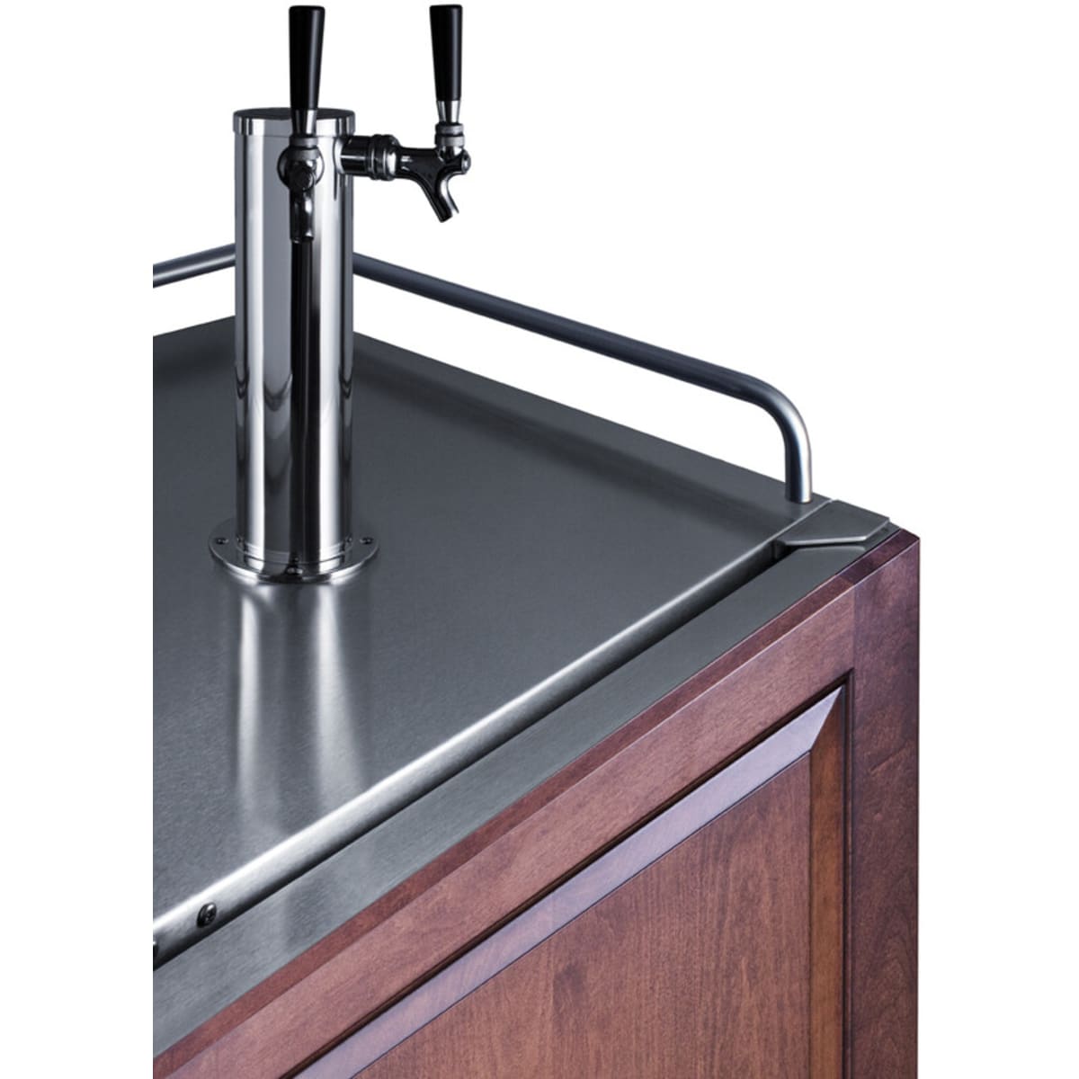 Summit - Built-in commercially approved dual tap cold brew kegerator in stainless steel with panel-ready door - SBC682PNRCFTWIN Summit - Built-in commercially approved dual tap cold brew kegerator in stainless steel with panel-ready door - SBC682PNRCFTWIN