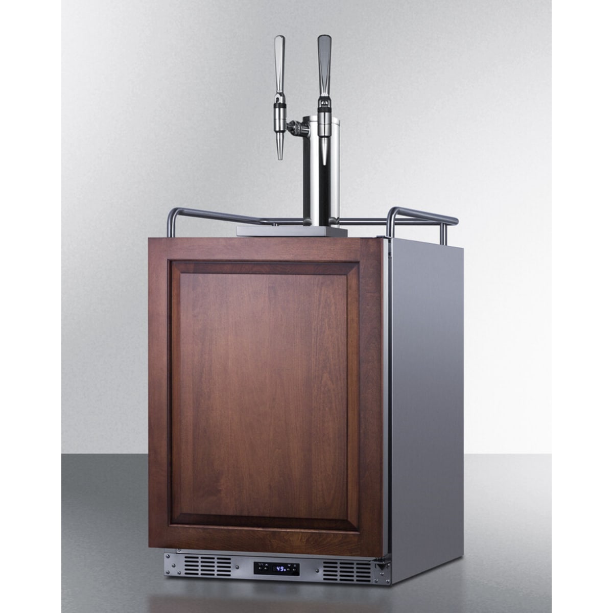 Summit - Built-in commercially approved dual tap nitro coffee kegerator in stainless steel with panel-ready door - SBC682PNRNCFTWIN Summit - Built-in commercially approved dual tap nitro coffee kegerator in stainless steel with panel-ready door - SBC682PNRNCFTWIN