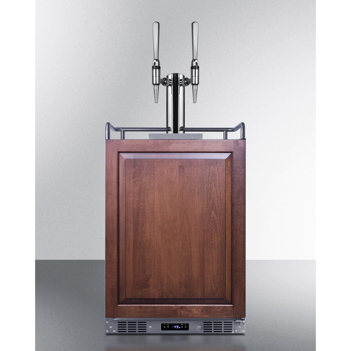 Summit - Built-in commercially approved dual tap nitro coffee kegerator in stainless steel with panel-ready door - SBC682PNRNCFTWIN Summit - Built-in commercially approved dual tap nitro coffee kegerator in stainless steel with panel-ready door - SBC682PNRNCFTWIN