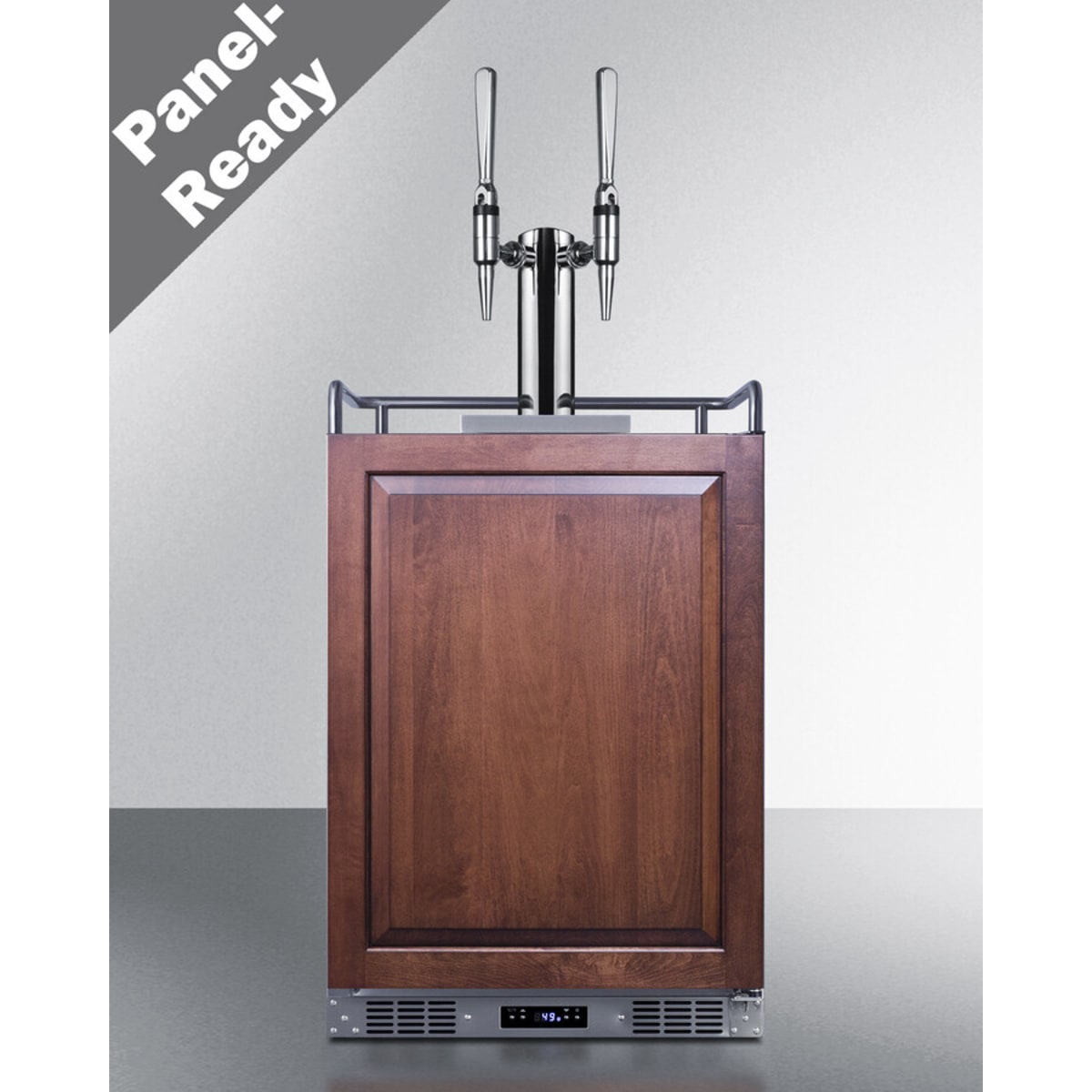 Summit - Built-in commercially approved dual tap nitro coffee kegerator in stainless steel with panel-ready door - SBC682PNRNCFTWIN Summit - Built-in commercially approved dual tap nitro coffee kegerator in stainless steel with panel-ready door - SBC682PNRNCFTWIN
