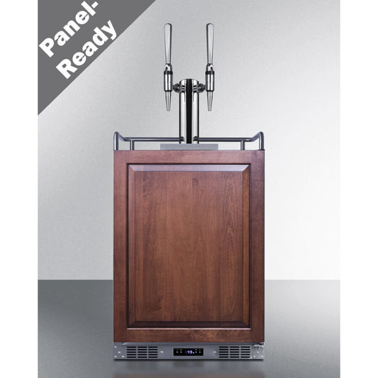 Summit - Built-in commercially approved dual tap nitro coffee kegerator in stainless steel with panel-ready door - SBC682PNRNCFTWIN