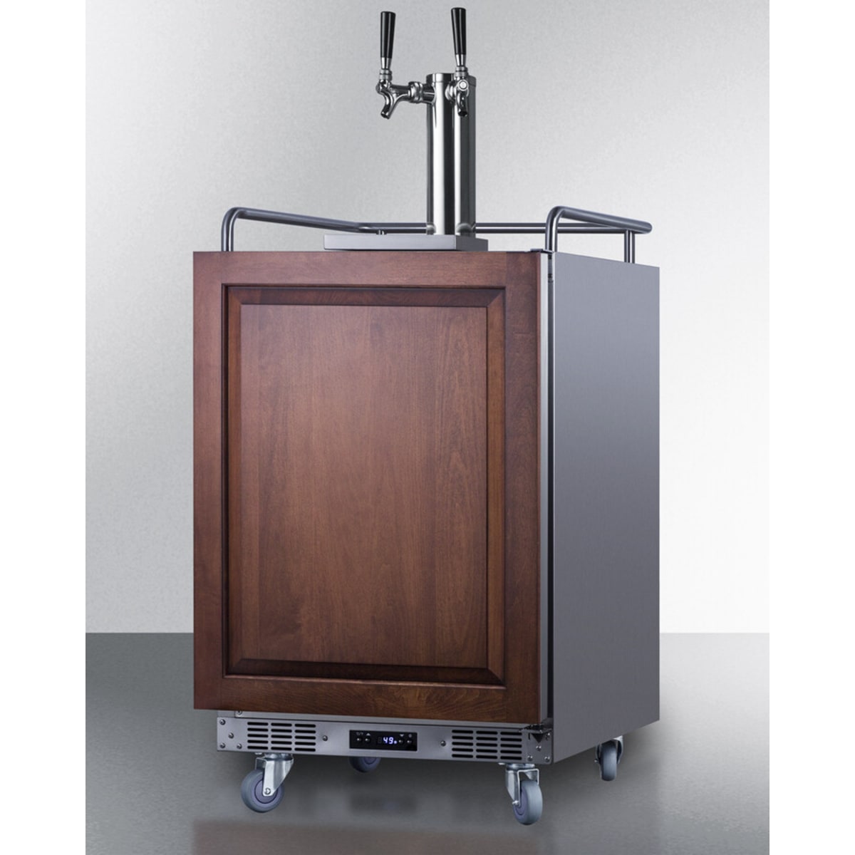 Summit - Built-in commercially approved dual tap wine kegerator in stainless steel with panel-ready door - SBC682PNRWKDTWIN Summit - Built-in commercially approved dual tap wine kegerator in stainless steel with panel-ready door - SBC682PNRWKDTWIN