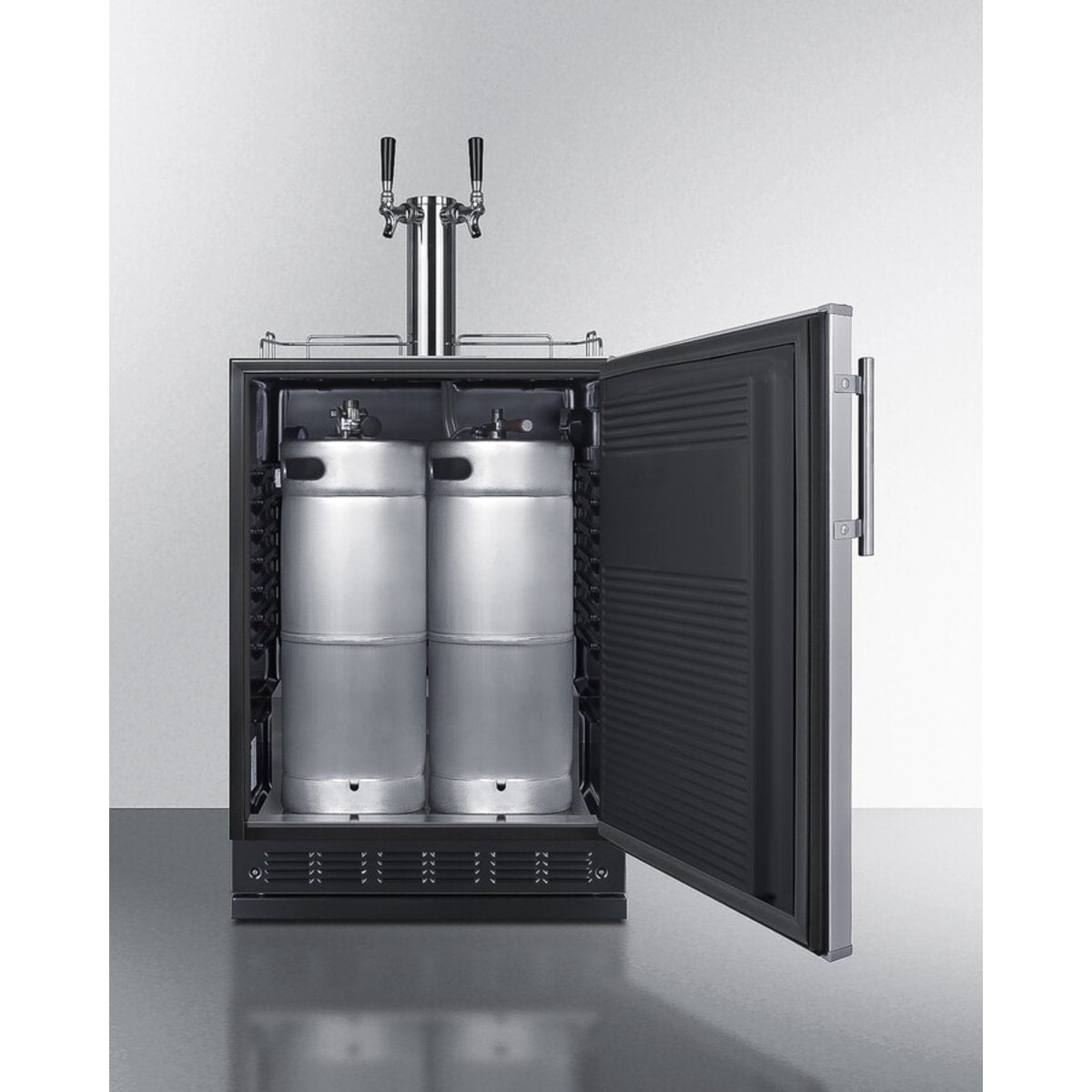 Summit - Commercial dual tap wine kegerator designed for built-in applications - SBC7BRSWK2 Summit - Commercial dual tap wine kegerator designed for built-in applications - SBC7BRSWK2