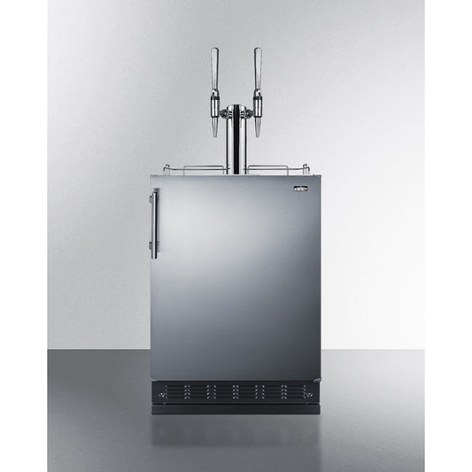 Summit - Commercial dual tap nitro coffee kegerator designed for built-in applications - SBC7BRSNCF2
