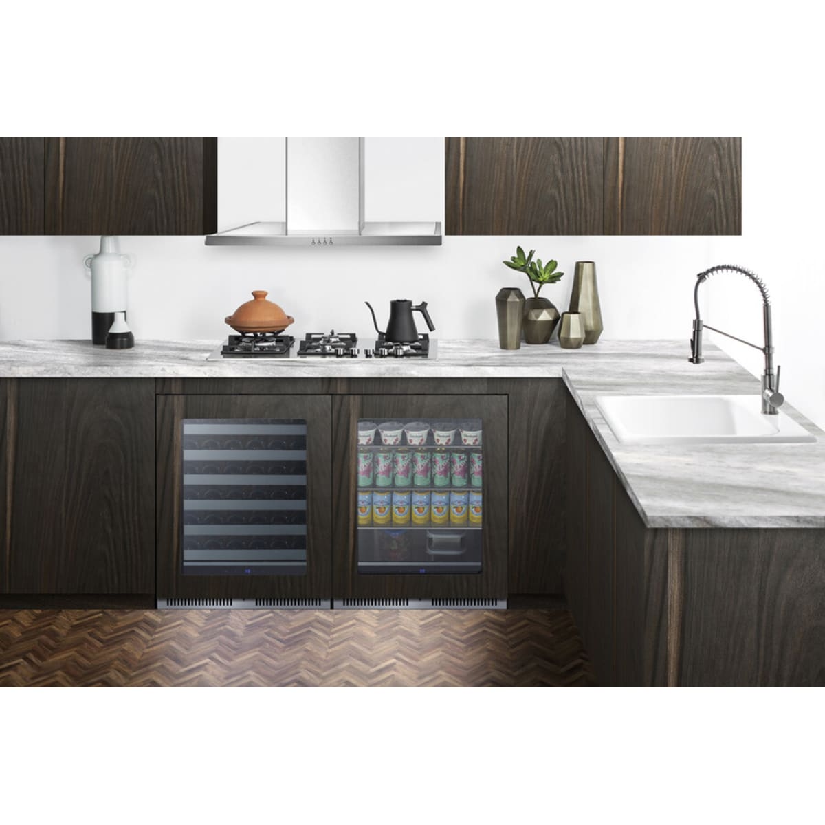 Summit - Shallow 18" deep 24" wide undercounter wine cellar - SDHW2442PNR Summit - Shallow 18" deep 24" wide undercounter wine cellar - SDHW2442PNR