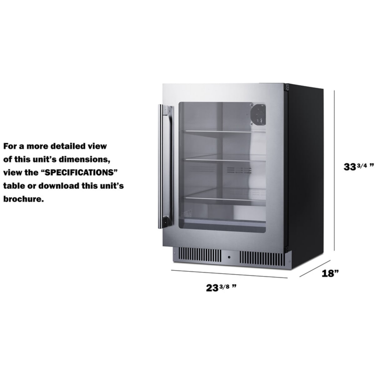 Summit - Shallow 18" deep 24" wide undercounter beverage center - SDHG2443 Summit - Shallow 18" deep 24" wide undercounter beverage center - SDHG2443