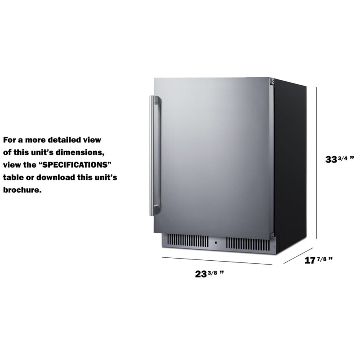 Summit - Shallow 18" deep 24" wide undercounter refrigerator - SDHR2444 Summit - Shallow 18" deep 24" wide undercounter refrigerator - SDHR2444