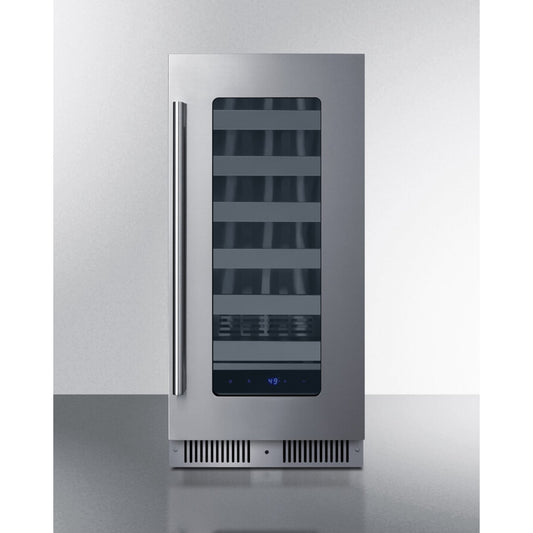 Summit - Shallow 18" deep 15" wide undercounter wine cellar - SDHW1532