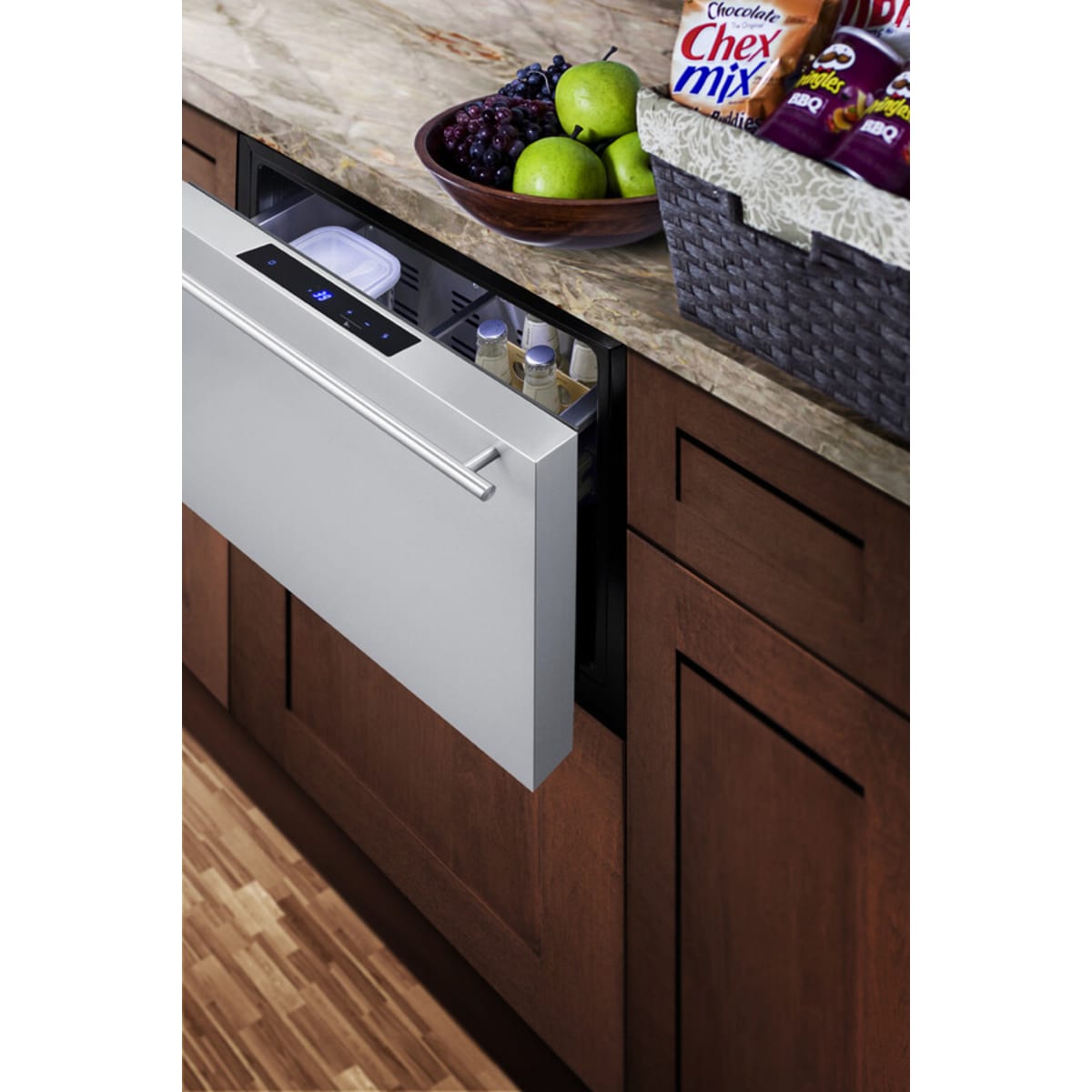 Summit - 24" wide single drawer bulit-in all-refrigerator for indoor or outdoor use with panel-ready front - SDR241OS Summit - 24" wide single drawer bulit-in all-refrigerator for indoor or outdoor use with panel-ready front - SDR241OS