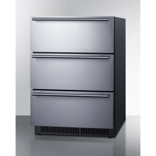 Summit - 24" wide 3-drawer undercounter all-refrigerator - SP6DS3D
