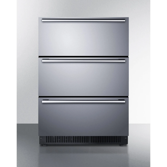 Summit - 24" wide 3-drawer undercounter all-refrigerator - SP6DS3D