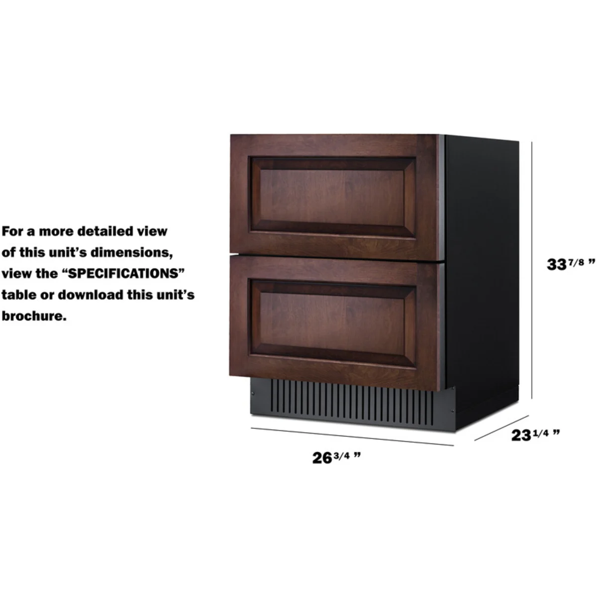 Summit - 27" wide built-in undercounter 2-drawer outdoor all-refrigerator - SPR275OS2DPNR Summit - 27" wide built-in undercounter 2-drawer outdoor all-refrigerator - SPR275OS2DPNR