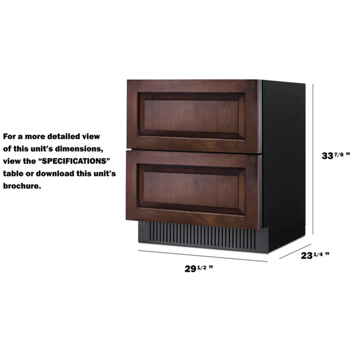 Summit - 30" wide built-in undercounter 2-drawer outdoor all-refrigerator - SPR3032DPNR Summit - 30" wide built-in undercounter 2-drawer outdoor all-refrigerator - SPR3032DPNR