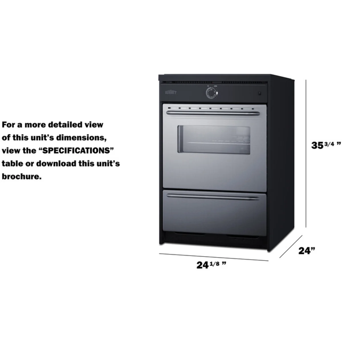 Summit - 24" wide induction range in stainless steel - TEM665BW Summit - 24" wide induction range in stainless steel - TEM665BW