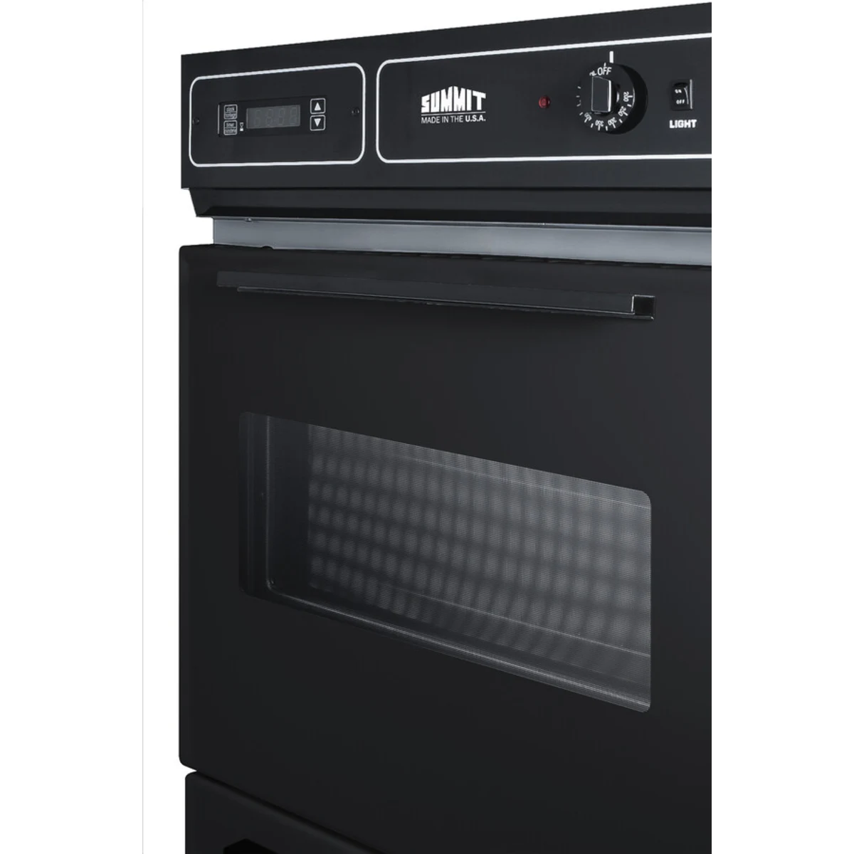 Summit - Black glass 115V electric wall oven with digital clock/timer and oven window - TEM715DK Summit - Black glass 115V electric wall oven with digital clock/timer and oven window - TEM715DK