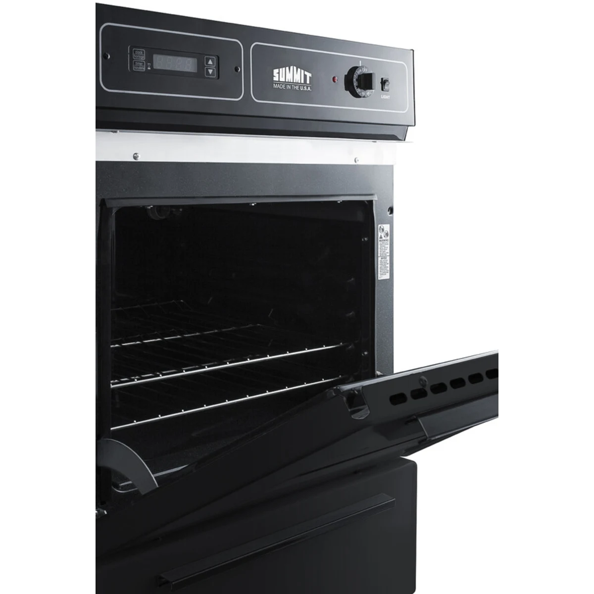 Summit - Black glass 115V electric wall oven with digital clock/timer and oven window - TEM715DK Summit - Black glass 115V electric wall oven with digital clock/timer and oven window - TEM715DK