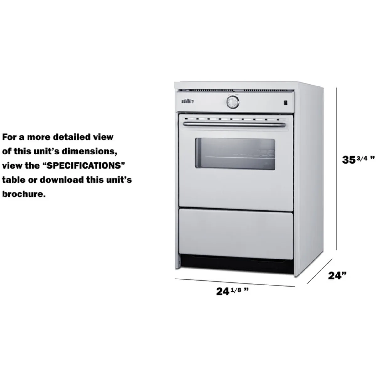 Summit - 24" wide induction range in white - WEM665W Summit - 24" wide induction range in white - WEM665W