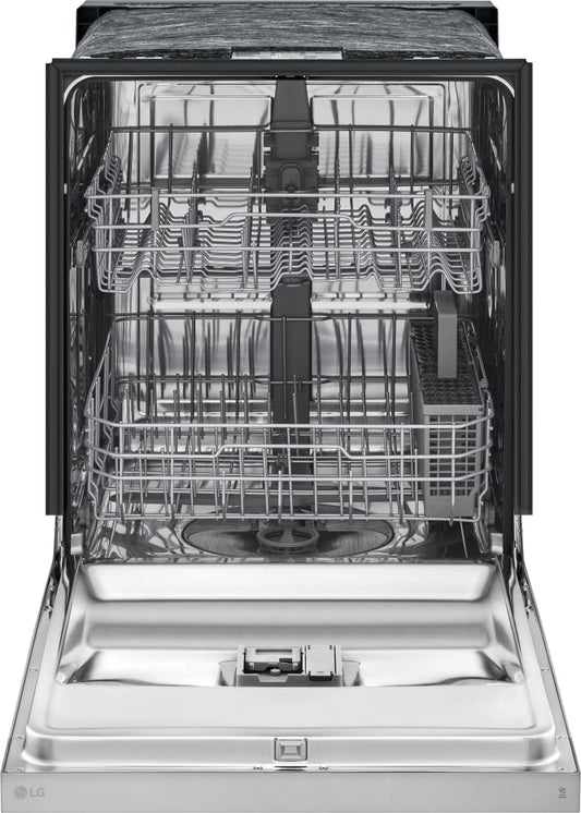 LG - 24" Front Control Dishwasher, 52 dBA, AutoLeak Protection, Dynamic DryDishwashers - LDFC2423B