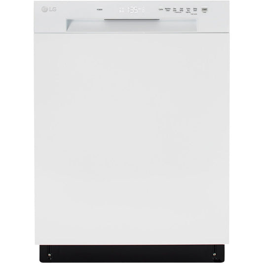 LG - 24" Front Control Dishwasher, 52 dBA, AutoLeak Protection, Dynamic Dry - LDFC2423W