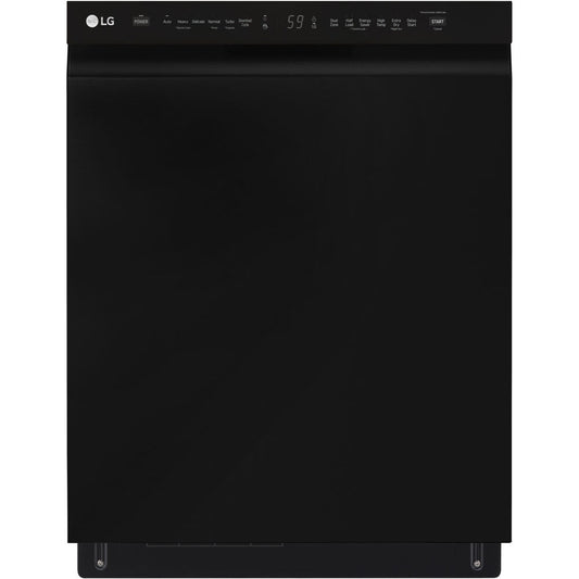 LG - 24" Front Control Dishwasher, 48 dBA, QuadWash, EasyRack Plus, 3rd Rack - LDFN4542B