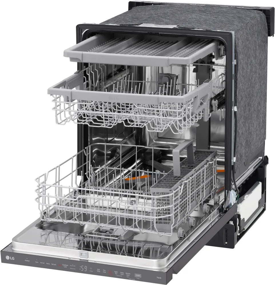 LG - 24" Top Control Dishwasher, 46dB, Hidden Count Down Timer, 3rd Rack - LDPH5554D LG - 24" Top Control Dishwasher, 46dB, Hidden Count Down Timer, 3rd Rack - LDPH5554D