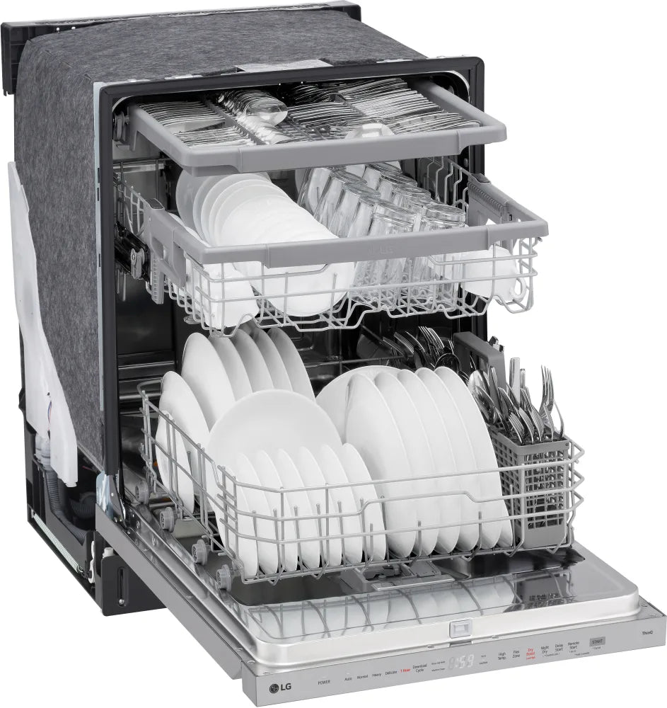 LG - 24" Top Control Dishwasher, 46dB, Hidden Count Down Timer, Dynamic Dry - LDPH5554S LG - 24" Top Control Dishwasher, 46dB, Hidden Count Down Timer, Dynamic Dry - LDPH5554S
