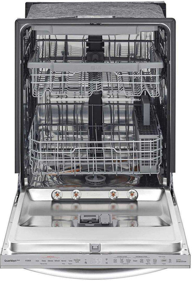 LG - 24" Top Control Dishwasher, 46 dbA, TrueSteam, Smart Wi-Fi, 3rd Rack - LDTS5552S LG - 24" Top Control Dishwasher, 46 dbA, TrueSteam, Smart Wi-Fi, 3rd Rack - LDTS5552S
