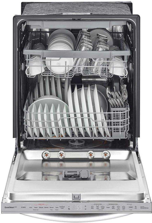 LG - 24" Top Control Dishwasher, 46 dbA, TrueSteam, Smart Wi-Fi, 3rd Rack - LDTS5552S LG - 24" Top Control Dishwasher, 46 dbA, TrueSteam, Smart Wi-Fi, 3rd Rack - LDTS5552S