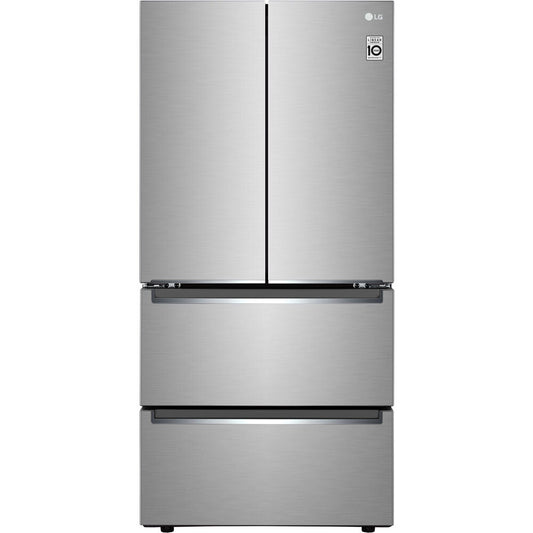 LG - 19 CF 4-Door Counter Depth French Door Refrigerator, 33" - LRMNC1803S