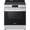 LG - 6.3 CF Electric Single Oven Slide-In Range, Self Clean, ThinQ,Printproof - LSEL6331F