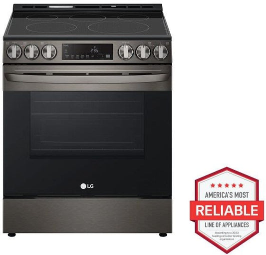 LG - 6.3 CF Electric Single Oven Slide-In Range, Air Fry, ThinQ, Self Clean - Electric Slide-in - LSEL6333D
